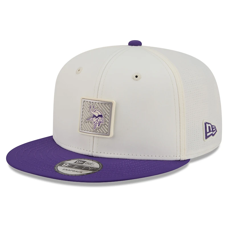 Men's New Era Cream/Purple Minnesota Vikings 2026 NFL Training Camp 9FIFTY Snapback Hat