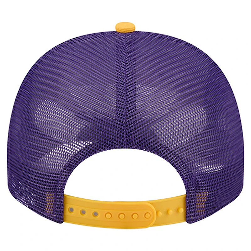 Casquette snapback A-Frame 9FIFTY Trucker pour homme New Era crème/violet des Vikings du Minnesota