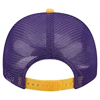 Casquette snapback A-Frame 9FIFTY Trucker pour homme New Era crème/violet des Vikings du Minnesota