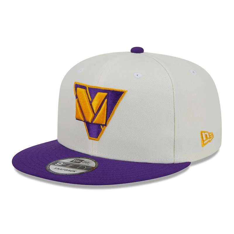 Casquette snapback 9FIFTY pour homme Minnesota Vikings City Originals crème/violet New Era