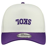 Men's New Era  Cream Minnesota Vikings Upside Down 9FIFTY A-Frame Snapback Hat