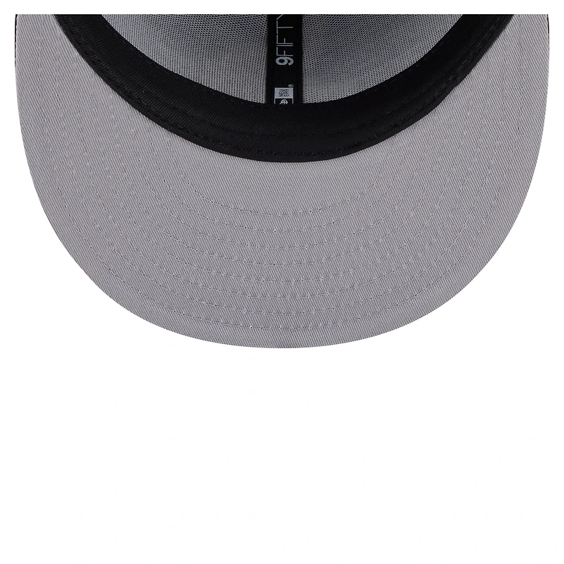 Casquette snapback New Era 9FIFTY pour homme, marron foncé, Minnesota Vikings, motif camouflage Burnt Wood.