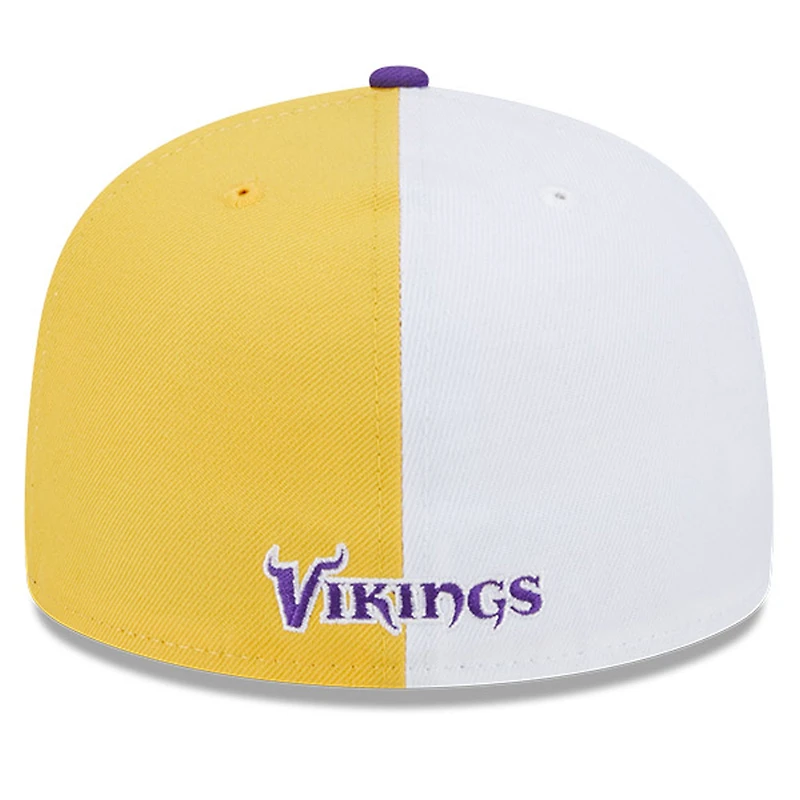 Casquette ajustée 59FIFTY Sideline des Vikings du Minnesota 2023 New Era pour homme, or/violet