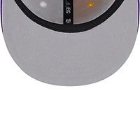 Casquette ajustée 59FIFTY Sideline des Vikings du Minnesota 2023 New Era pour homme, or/violet