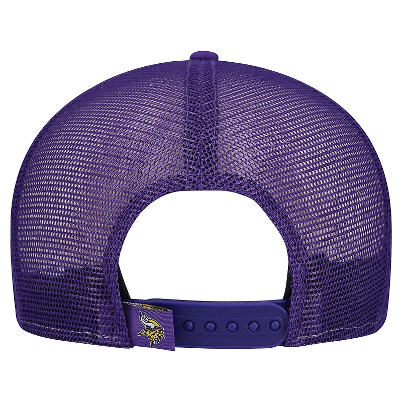 Men's New Era Gold/Purple Minnesota Vikings Outdoor Split Panel 9FIFTY Snapback Hat