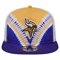 Casquette de golf à visière arrière dorée/violette New Era pour homme Minnesota Vikings