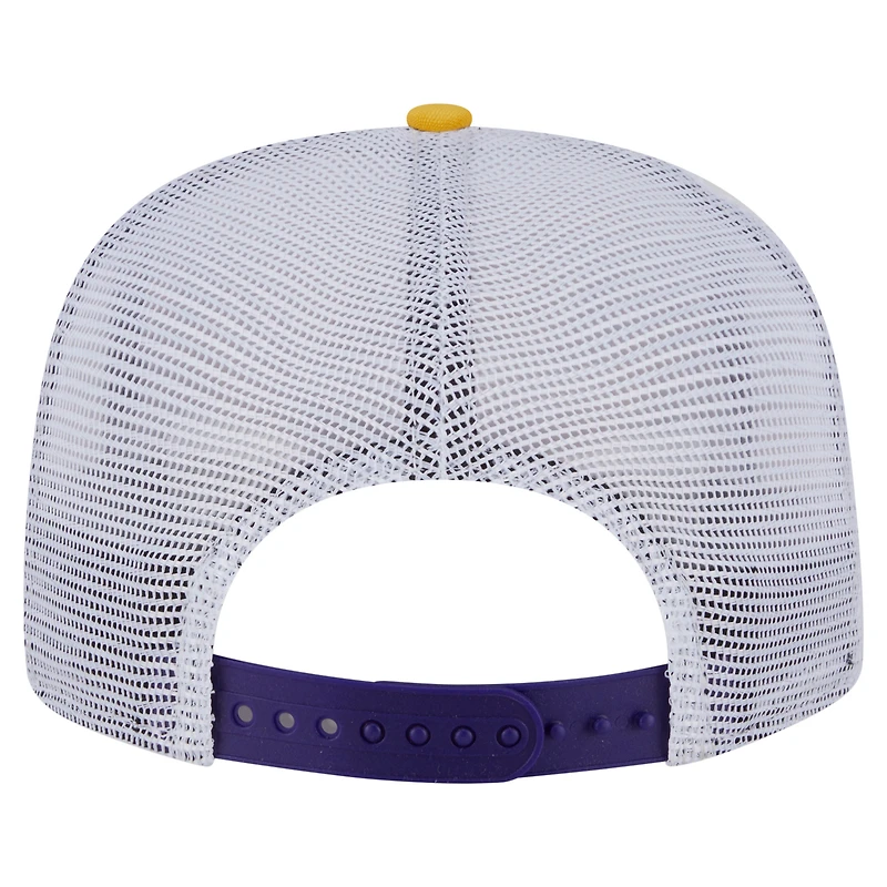 Casquette de golf à visière arrière dorée/violette New Era pour homme Minnesota Vikings