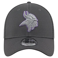 Men's New Era Graphite Minnesota Vikings  Main 39THIRTY Flex Hat