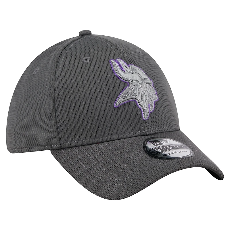 Men's New Era Graphite Minnesota Vikings  Main 39THIRTY Flex Hat