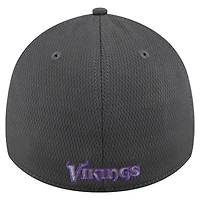 Men's New Era Graphite Minnesota Vikings  Main 39THIRTY Flex Hat