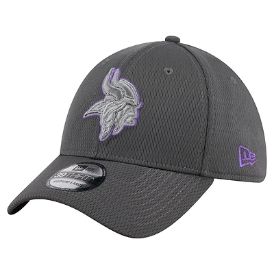 Men's New Era Graphite Minnesota Vikings Main 39THIRTY Flex Hat