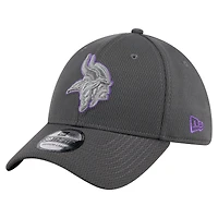 Men's New Era Graphite Minnesota Vikings  Main 39THIRTY Flex Hat