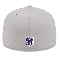 Casquette ajustée New Era grise Minnesota Vikings 2025 Sideline Quill Tech 59FIFTY pour homme