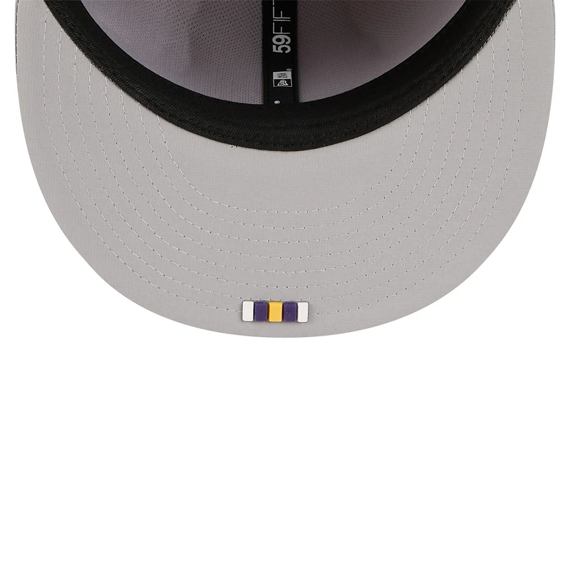 Casquette ajustée New Era grise Minnesota Vikings 2025 Sideline Quill Tech 59FIFTY pour homme