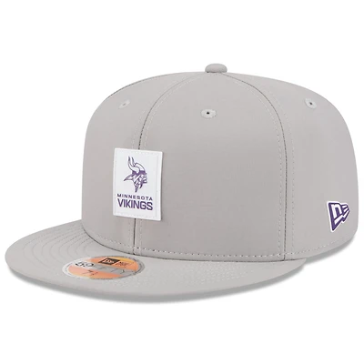 Casquette ajustée New Era grise Minnesota Vikings 2025 Sideline Quill Tech 59FIFTY pour homme