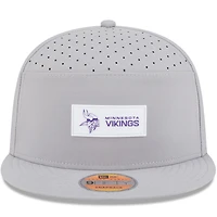 Casquette snapback 9FIFTY grise à panneau fendu pour homme, édition 2025 des Vikings du Minnesota, New Era
