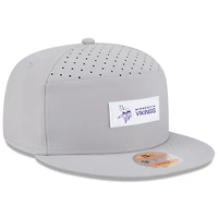 Casquette snapback 9FIFTY grise à panneau fendu pour homme, édition 2025 des Vikings du Minnesota, New Era