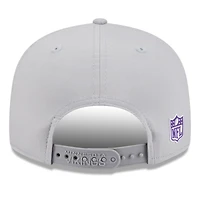 Casquette snapback 9FIFTY grise à panneau fendu pour homme, édition 2025 des Vikings du Minnesota, New Era