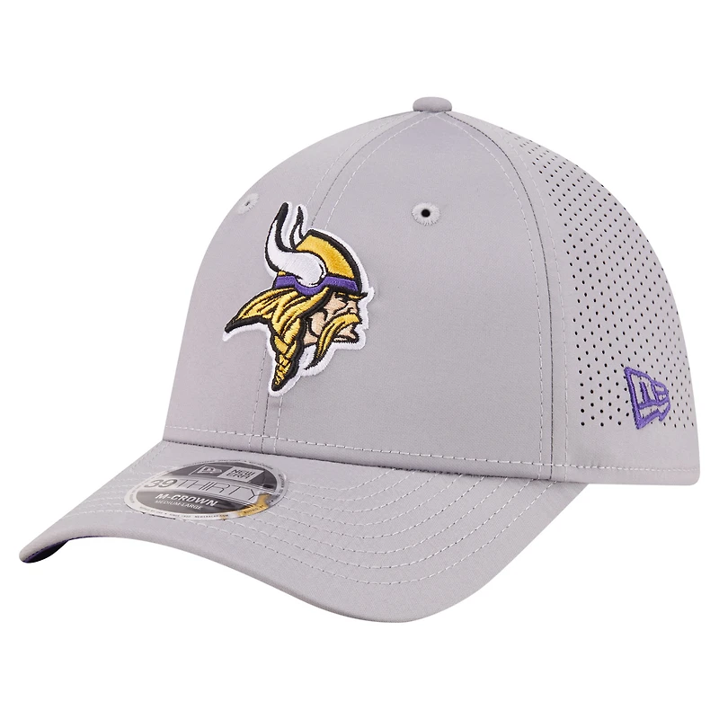 Men's New Era Gray Minnesota Vikings 39THIRTY M-Crown Flex Fit Hat