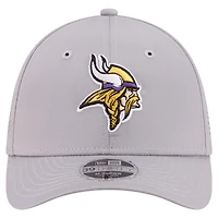 Casquette New Era grise Minnesota Vikings 39THIRTY M-Crown Flex Fit pour homme
