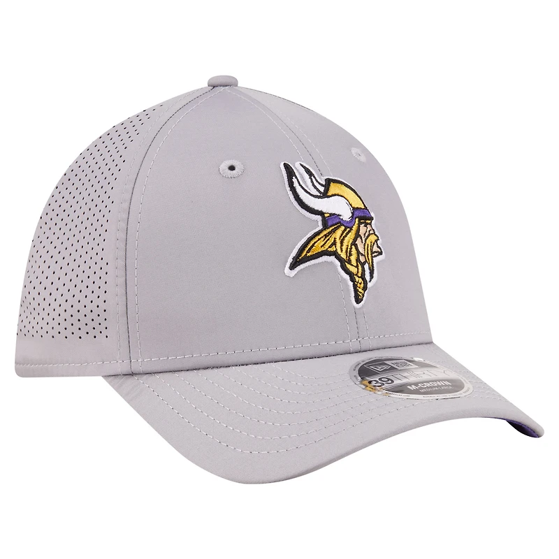 Men's New Era Gray Minnesota Vikings 39THIRTY M-Crown Flex Fit Hat