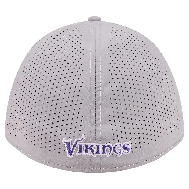 Men's New Era Gray Minnesota Vikings 39THIRTY M-Crown Flex Fit Hat