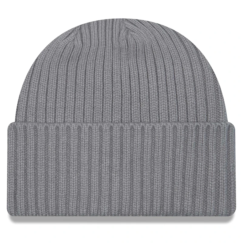 Bonnet en tricot à revers New Era pour hommes, gris chiné, Minnesota Vikings Color Pack