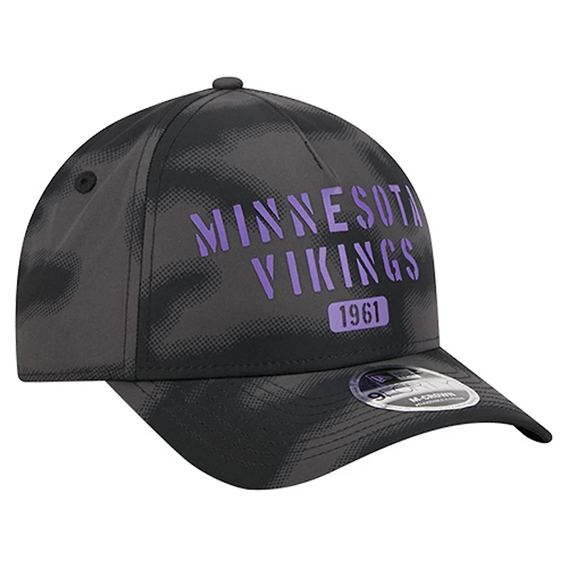 Men's New Era Gray Minnesota Vikings Halftone Camo 9FORTY Hat
