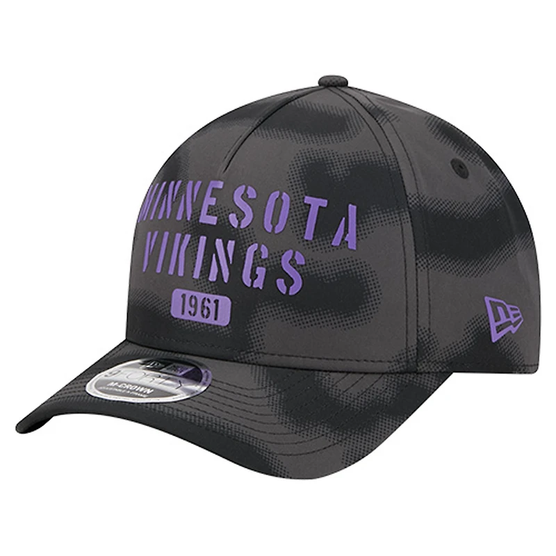 Men's New Era Gray Minnesota Vikings Halftone Camo 9FORTY Hat