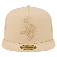 Casquette ajustée A-Frame 59FIFTY beige clair pour homme, motif Minnesota Vikings, New Era