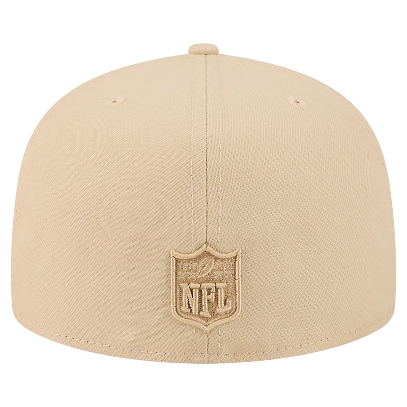 Casquette ajustée A-Frame 59FIFTY beige clair pour homme, motif Minnesota Vikings, New Era
