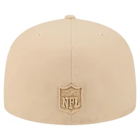 Casquette ajustée A-Frame 59FIFTY beige clair pour homme, motif Minnesota Vikings, New Era