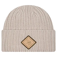 Bonnet en tricot à revers beige clair avec logo appliqué des Vikings du Minnesota de New Era pour homme