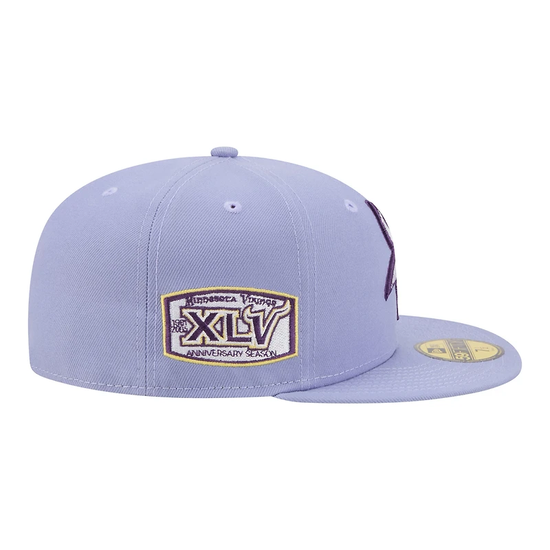Men's New Era Light Purple Minnesota Vikings Lavender Bloom 59FIFTY Fitted Hat