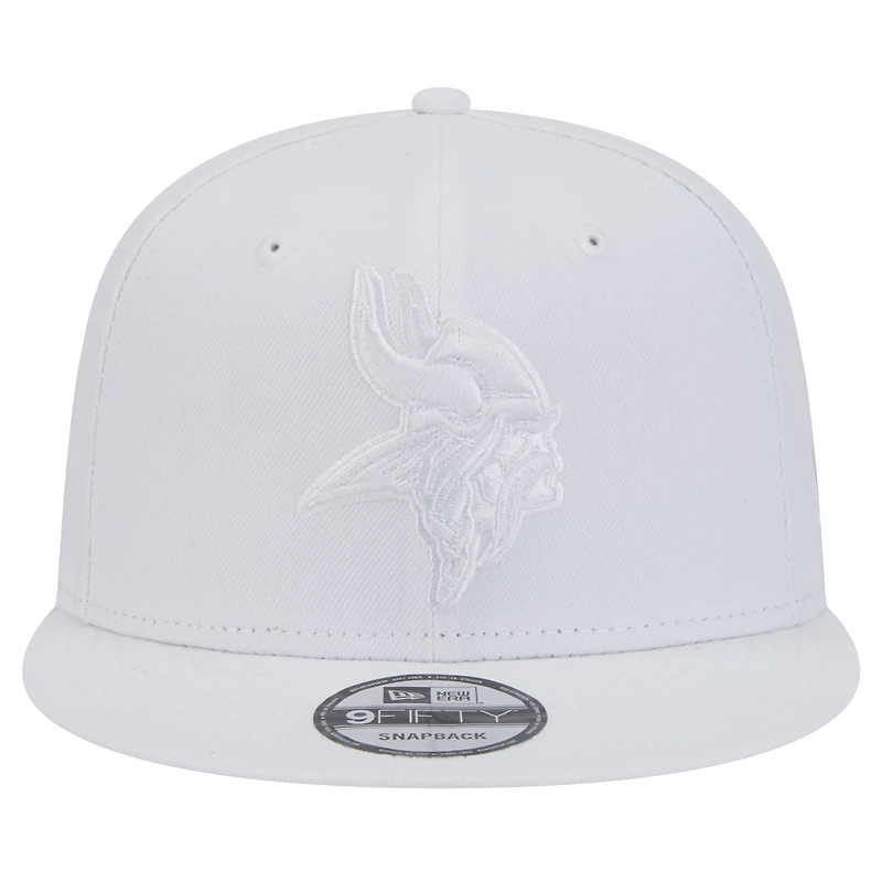 Casquette à visière plate 9FIFTY blanche sur blanche des Vikings du Minnesota de New Era pour homme
