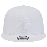 Casquette à visière plate 9FIFTY blanche sur blanche des Vikings du Minnesota de New Era pour homme