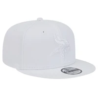 Casquette à visière plate 9FIFTY blanche sur blanche des Vikings du Minnesota de New Era pour homme