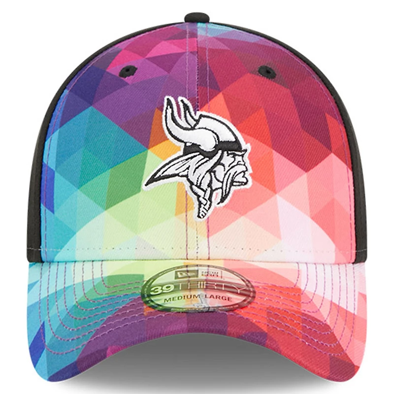 Casquette flexible New Era pour hommes des Minnesota Vikings 2023 NFL Crucial Catch 39THIRTY Flex