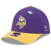 Casquette New Era Flex violette et or Minnesota Vikings 2026 NFL Draft 39THIRTY M-Crown pour homme
