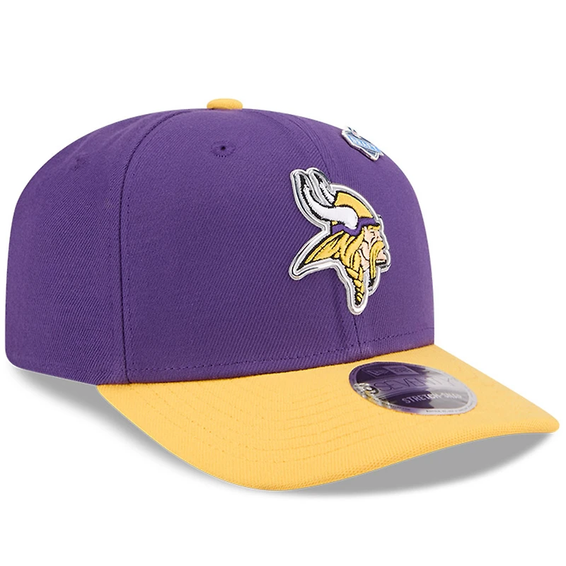 Men's New Era Purple/Gold Minnesota Vikings 2026 NFL Draft 9SEVENTY Adjustable Hat