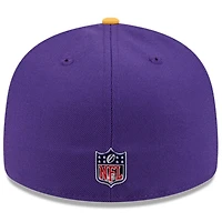 Casquette New Era 59FIFTY pour homme, violette et or, Minnesota Vikings, draft NFL 2026, pré-courbée