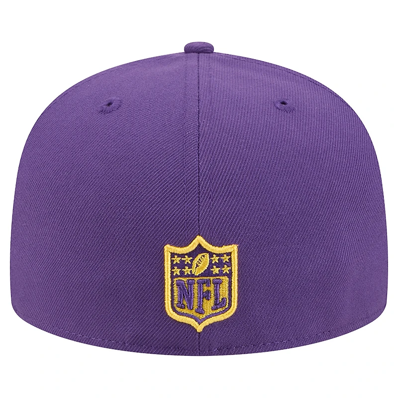Men's New Era Purple/Gold Minnesota Vikings Break 59FIFTY Fitted Hat