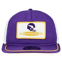 Men's New Era Purple/White Minnesota Vikings Patch 19TWENTY Adjustable Hat