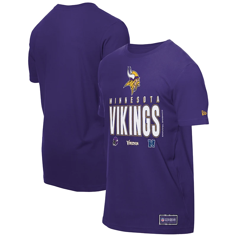 T-shirt violet New Era pour homme, camp d'entraînement NFL 2025 des Vikings du Minnesota