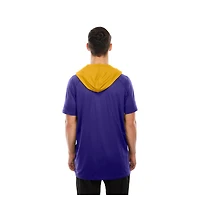 Men's New Era  Purple Minnesota Vikings Combine Authentic Hooded Raglan Short-Sleeve T-Shirt