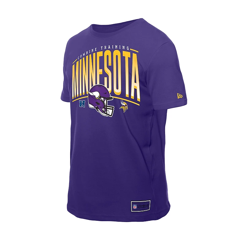 Men's New Era  Purple Minnesota Vikings Combine Authentic Training Throwback T-Shirt