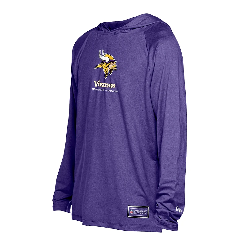 Sweat à capuche fonctionnel violet New Era pour homme, motif fandom des Minnesota Vikings