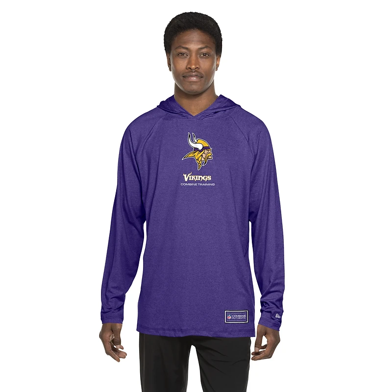 Sweat à capuche fonctionnel violet New Era pour homme, motif fandom des Minnesota Vikings