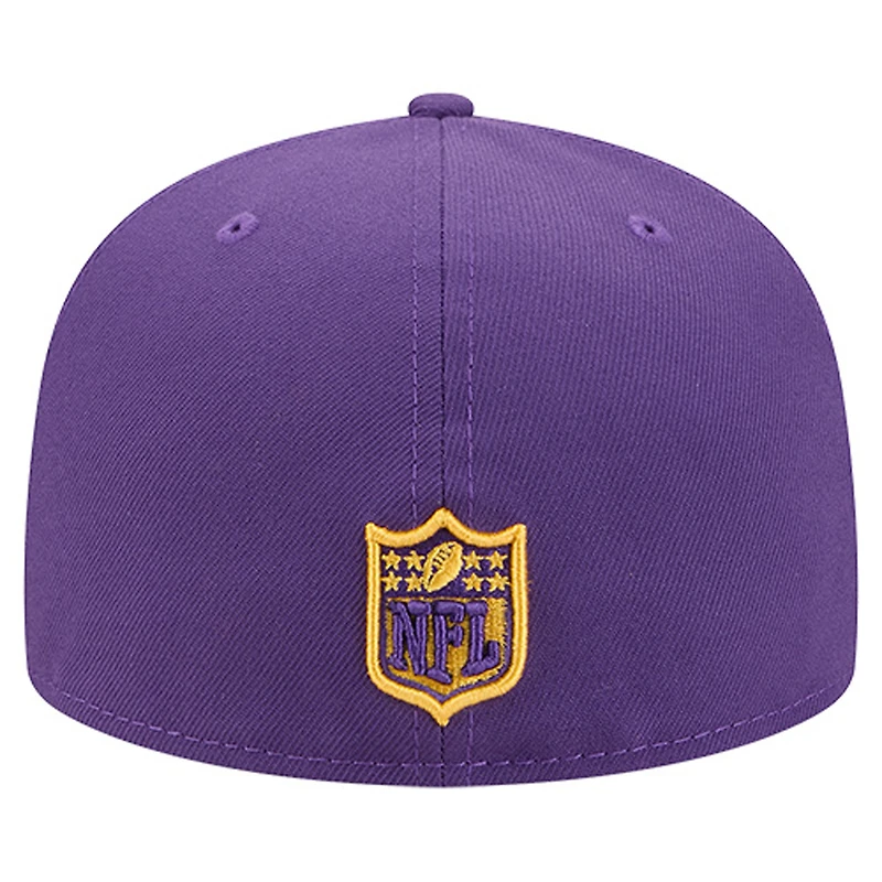 Men's New Era  Purple Minnesota Vikings Group Chat 59FIFTY Fitted Hat