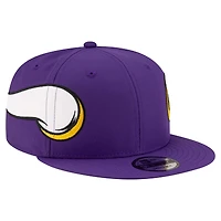 Men's New Era Purple Minnesota Vikings  Helmet 9FIFTY Snapback Hat